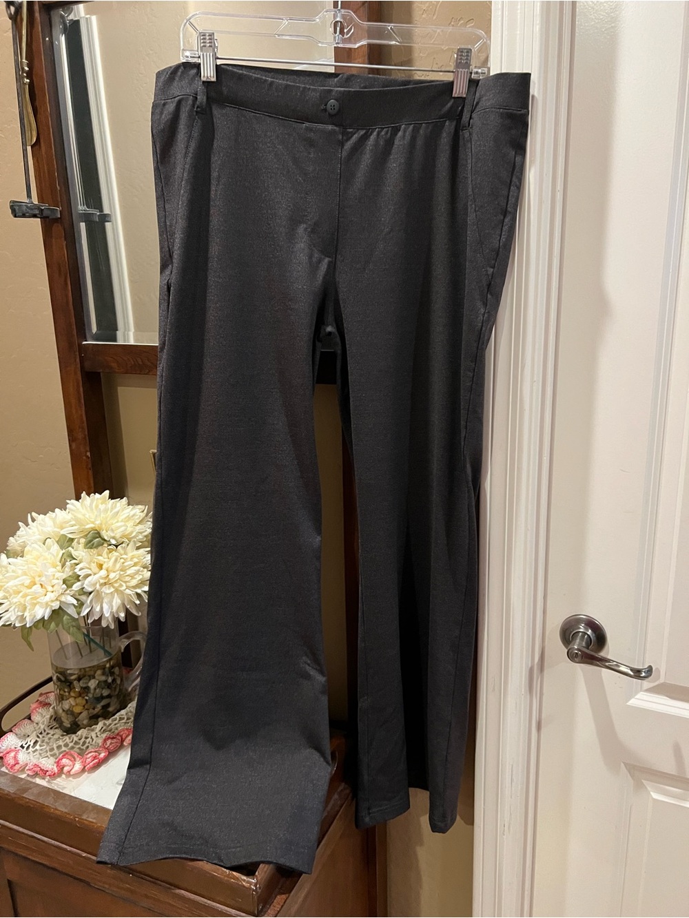 Yogipace Women's Black Straight-Leg Dress Pants XXL